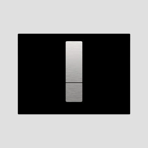 Ovládací tlačítko SANIT INEO BRIGHT malé 202x145mm černé sklo