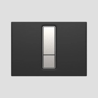Ovládací tlačítko SANIT INEO BRIGHT Duroplast malé 202x145mm černá/matný chrom